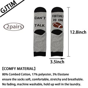 GJTIM Football Game Lover Gift Football Birthday Gift Can’t Talk Football Is On Funny Socks for Football Fans (Football Is On)