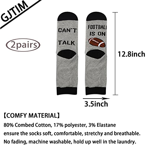 GJTIM Football Game Lover Gift Football Birthday Gift Can’t Talk Football Is On Funny Socks for Football Fans (Football Is On)