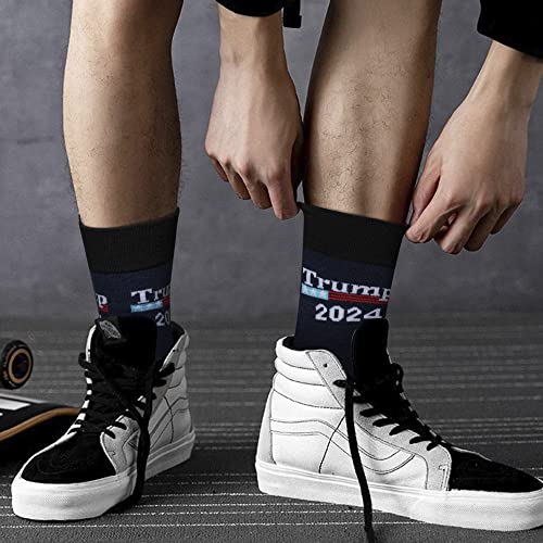 Rhuyoshn Trump 2024 Socks, 2 Pack Men Women Novelty Cotton Crew Socks