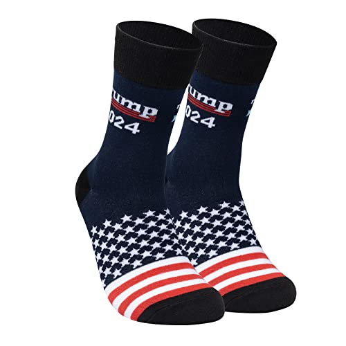 Rhuyoshn Trump 2024 Socks, 2 Pack Men Women Novelty Cotton Crew Socks