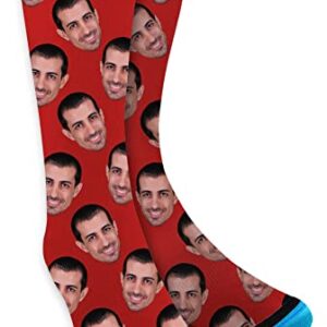 Custom Face Socks for Men, Funny Novelty Socks with Picture, Birthday Gifts for Dad, Boyfriend