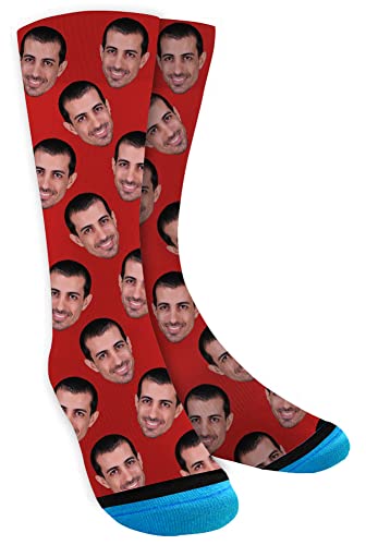 Custom Face Socks for Men, Funny Novelty Socks with Picture, Birthday Gifts for Dad, Boyfriend