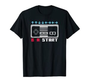 retro cheat code funny video game player controller graphic t-shirt