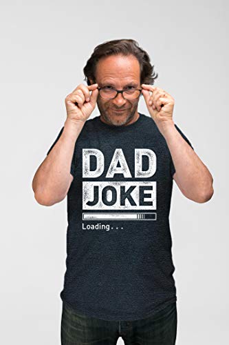 dad Joke Loading Shirt Funny t Shirts for Men Best dad Gifts from Daughter Tshirt (Charcoal Black, Medium)