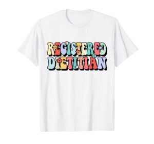 retro groovy registered dietitian tee men women t-shirt