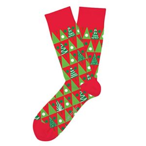 two left feet unisex-adult’s holiday crew sock, pine grove, m/l