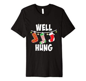 christmas stocking adult humor funny premium t-shirt