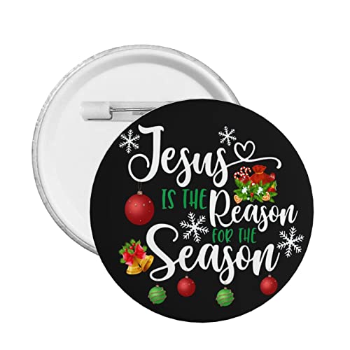 Christian Jesus is The Reason for The Season Pins Funny Christmas Stocking Stuffer Gifts Button Pins Buttons Badges Pins