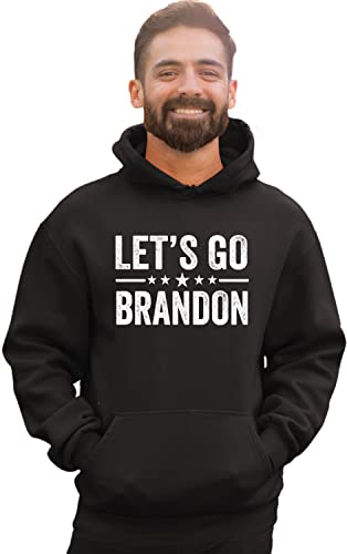 3X-Large Black Mens Classy Let's Go Brandon Sweatshirt Hoodie