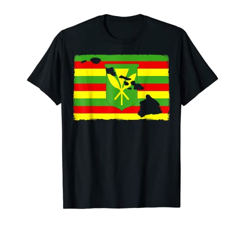 Hawai'i Kanaka Maoli Flag by Hawaii Nei All Day T-Shirt