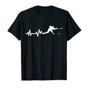 Hockey Player Heartbeat Ice Hockey Gift T-Shirt
