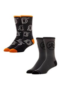 naruto 2 pack crew socks standard