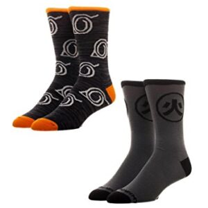 Naruto 2 Pack Crew Socks Standard