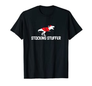 christmas t-rex t-shirt_ stocking stuffer holiday gift t-shirt