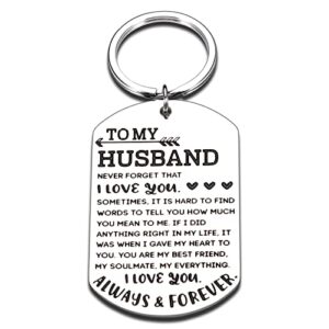 valentines day gifts for him husband gifts from wife i love you keychain for men anniversary engagement christmas wedding birthday gifts for hubby fiance groom from wifey bride fiancee sentimental