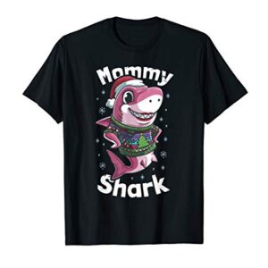 Matching Mommy Shark Christmas Stocking Stuffer Gift For Mom T-Shirt