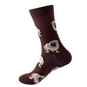 winter socks for mens womens socks print socks gifts cotton long funny socks for women novelty mens (brown, one size)