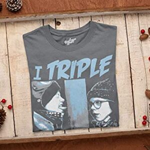 Ripple Junction A Christmas Story Adult Holiday T-Shirt I Triple Dog Dare You Funny X-Mas Shirt Officially Licensed Medium Charcoal