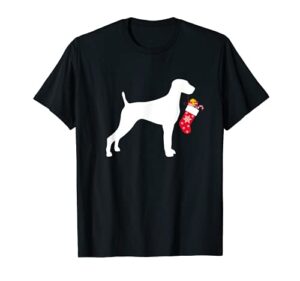weimaraner christmas stocking stuffer dog t-shirt