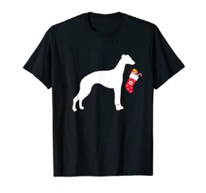whippet christmas stocking stuffer dog t-shirt