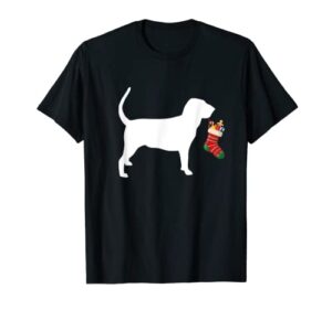 bloodhound christmas stocking stuffer dog t-shirt