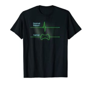 gamer heartbeat. funny gamer design for a gaming fan t-shirt