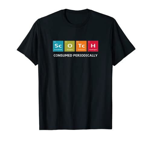 Scotch Whiskey Periodic Table of Elements T-Shirt