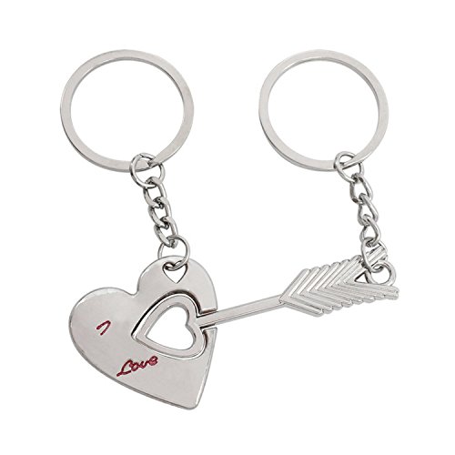 ODETOJOY Matching Puzzles Keychain Engraved Key Ring for Couples Best Friends You Hold The Key to My Heart Forever Couple Keychain