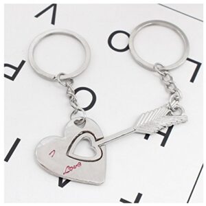 ODETOJOY Matching Puzzles Keychain Engraved Key Ring for Couples Best Friends You Hold The Key to My Heart Forever Couple Keychain