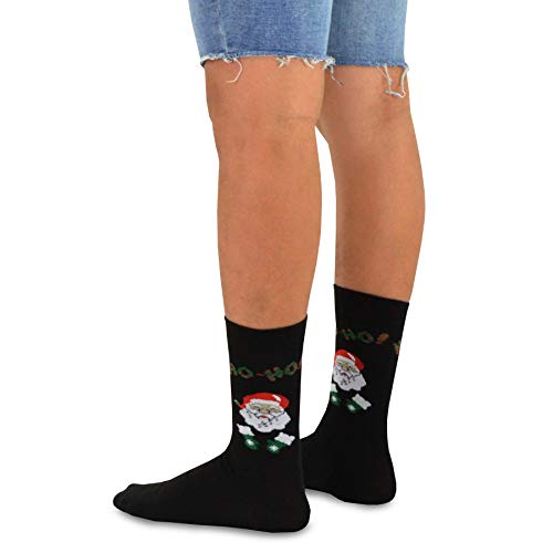 TeeHee Christmas Holiday 12-Pack Gift Socks for Men with Gift Box (Holiday-B)