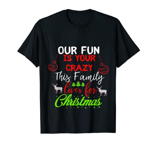 Holiday Stocking Stuffer Reindeer Matching Christmas Family T-Shirt