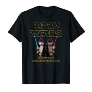 Paw Wars Funny Cat Shirt, Cat Lover Shirt, Cat Shirt for Men T-Shirt
