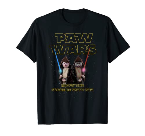 Paw Wars Funny Cat Shirt, Cat Lover Shirt, Cat Shirt for Men T-Shirt