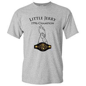 ugp campus apparel little jerry – funny chicken rooster champion tv show t shirt – x-large – sport grey