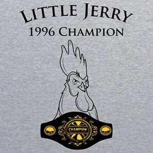 UGP Campus Apparel Little Jerry - Funny Chicken Rooster Champion TV Show T Shirt - X-Large - Sport Grey