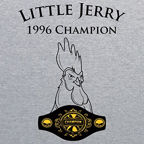 UGP Campus Apparel Little Jerry - Funny Chicken Rooster Champion TV Show T Shirt - X-Large - Sport Grey