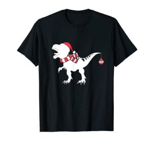 christmas t-rex dinosaur funny stocking stuffer t-shirt