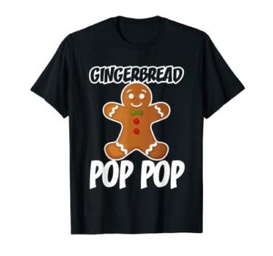 gingerbread pop pop christmas stocking stuffer t-shirt