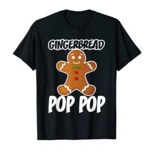 Gingerbread Pop Pop Christmas Stocking Stuffer T-Shirt