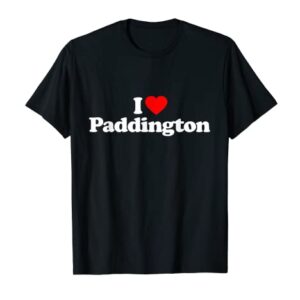 I Love Paddington Heart Graphic @ Funny T-Shirt