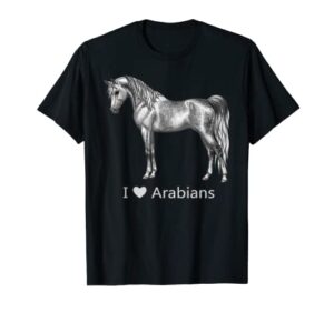 i heart (love) dapple gray arabians horse lover gift t-shirt
