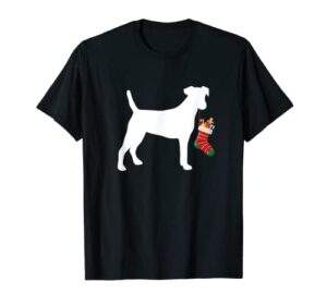 fox terrier christmas stocking stuffer dog t-shirt