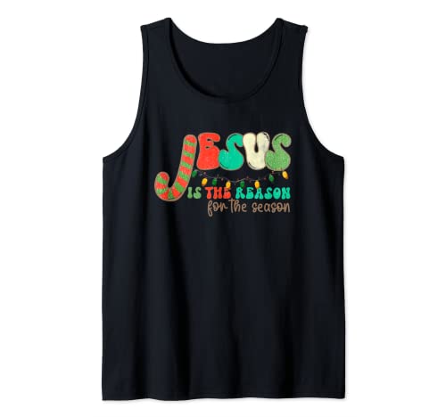 Christian Jesus The Reason Christmas Stocking Stuffer Xmas Tank Top