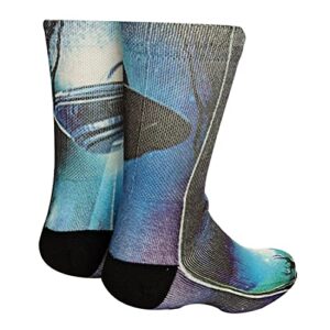 Kacolor Sox Mens Crazy Funny Cool 3D Print Pattern Novelty Athletic Crew Tube Socks,Space