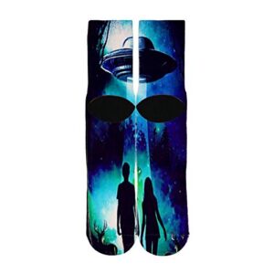 Kacolor Sox Mens Crazy Funny Cool 3D Print Pattern Novelty Athletic Crew Tube Socks,Space