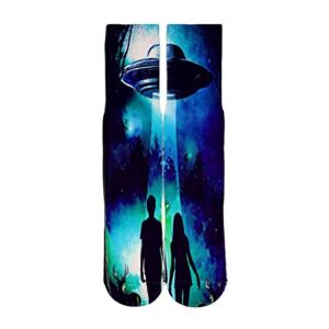 Kacolor Sox Mens Crazy Funny Cool 3D Print Pattern Novelty Athletic Crew Tube Socks,Space