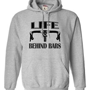 Go All Out Large Oxford Mens Life Behind Bars Funny Bike Bicycle Funny Sweatshirt Hoodie