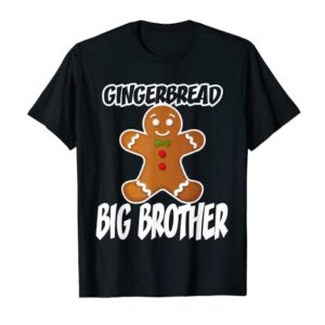 Gingerbread Big Brother Christmas Stocking Stuffer T-Shirt