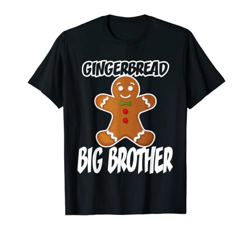 Gingerbread Big Brother Christmas Stocking Stuffer T-Shirt