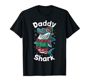 matching daddy shark christmas stocking stuffer gift for men t-shirt